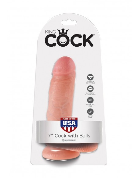 Dildo Realistyczne z Jądrami 7 Inch Flesh - Dilda realistyczne - 2