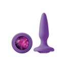 Korek analny Butt Plug GLAMS Mini GEM Fioletowy - 1