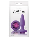 Korek analny Butt Plug GLAMS Mini GEM Fioletowy - 2