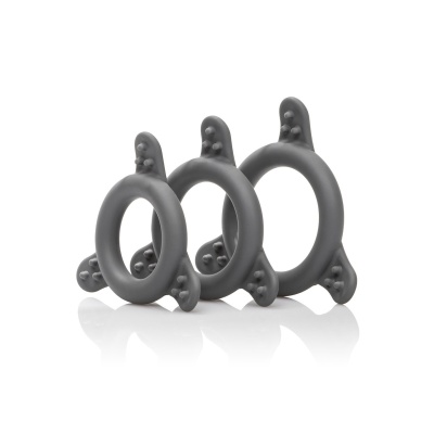 Pro Series Zestaw pierścieni na penisa z teksturowanymi uchwytami (3,25–4,5 cm) - 1