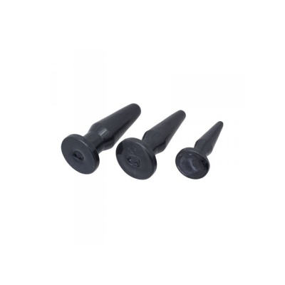 Zestaw korków analnych TPE 3 szt. – progresywne rozmiary (12,4 cm, 12,1 cm, 10 cm) - 1 2