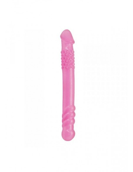 Małe podwójne dildo Toyz4Lovers NERO 25,4 cm Różowe - Dilda podwójne - 1