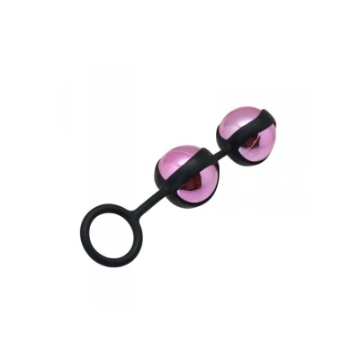 Kulki Gejszy DUO PLEASURE BALLS 3,5 cm Różowe - 1 2
