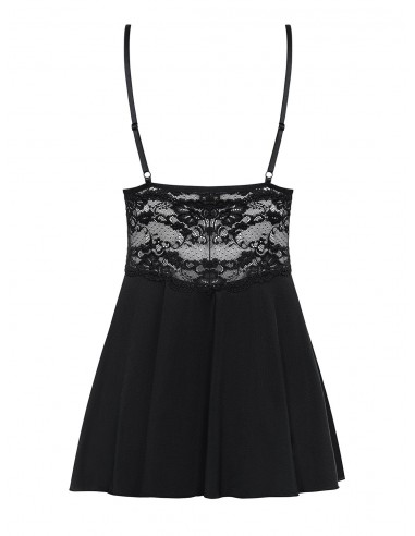 Bielizna nocna 810-Bab-1 Babydoll I Stringi Czarna  S/M - Babydoll - 2