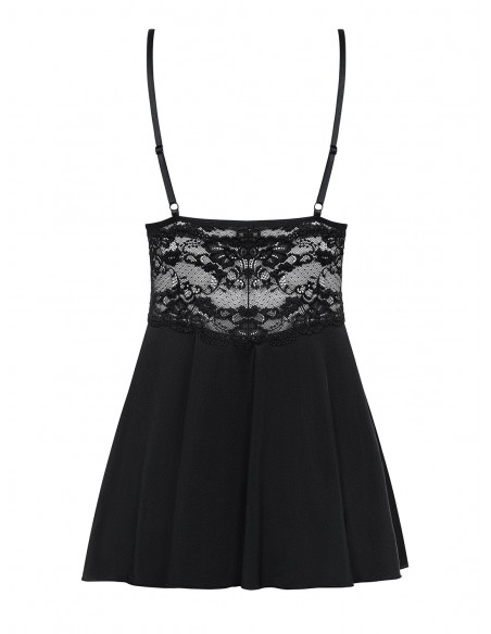 Bielizna nocna 810-Bab-1 Babydoll I Stringi Czarna  S/M - Babydoll - 2