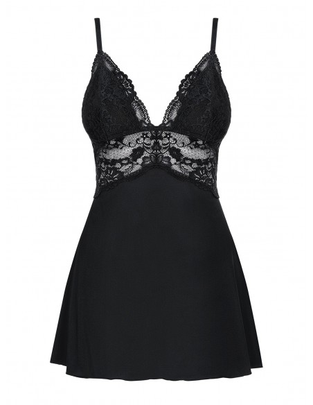 Bielizna nocna 810-Bab-1 Babydoll I Stringi Czarna  S/M - Babydoll - 3