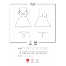 Bielizna nocna 810-Bab-1 Babydoll I Stringi Czarna - 6