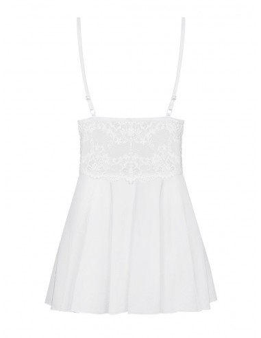 Bielizna nocna 810-Bab-2 Babydoll I Stringi Biała  S/M - Babydoll - 3