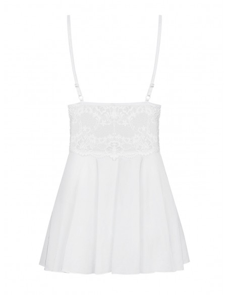 Bielizna nocna 810-Bab-2 Babydoll I Stringi Biała  S/M - Babydoll - 3