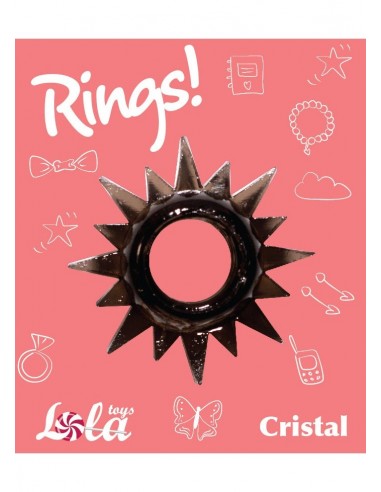 Pierścień na Penisa Cockring Rings Cristal Black - Pierścienie erekcyjne niewibrujące - 2