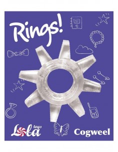 Pierścień na Penisa Cockring Rings Cogweel White - Pierścienie erekcyjne niewibrujące - 1 2