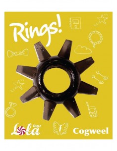 Pierścień na Penisa Cockring Rings Cogweel Black - Pierścienie erekcyjne niewibrujące - 1 2