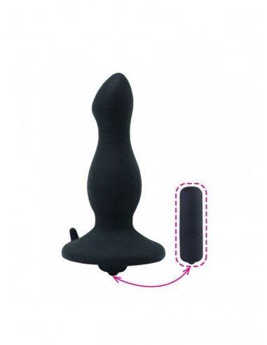 Korek analny wibrujący With Suction Cup - Kulki i korki analne wibrujące - 1