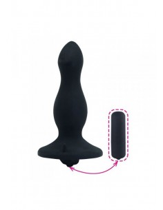 Korek analny wibrujący With Suction Cup - Kulki i korki analne wibrujące - 1 2