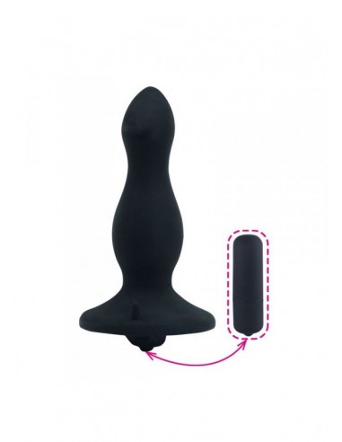 Korek analny wibrujący With Suction Cup - Kulki i korki analne wibrujące - 2