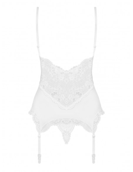 Biały Gorset I Stringi 810-Cor-2 - Komplety bielizny erotycznej - 6