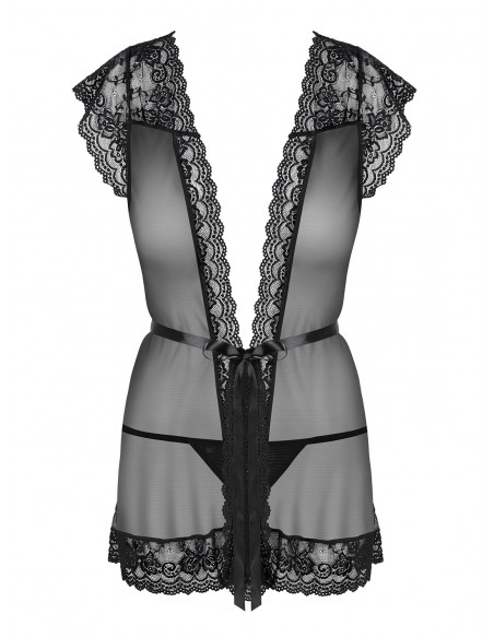 Szlafrok erotyczny 854-Pei-1 Szlafrok I Stringi  S/M - Szlafroki, kimona - 5