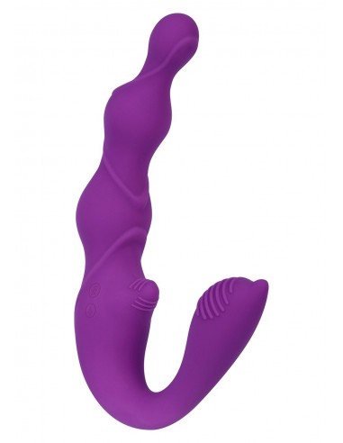 Strapon Z Wibracjami Come Together Pink - Strap-ony, dilda na pasku z wibracją - 2