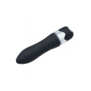 Smukły Wibrator z Dużym Diamentem 16 cm x 3,5 cm Czarny - 2