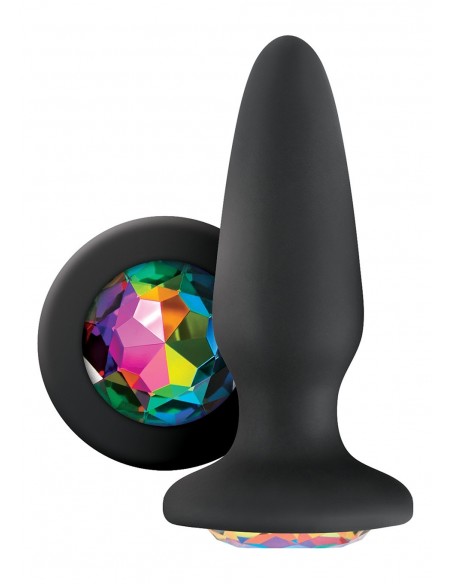 Korek analny Butt Plug GLAMS GEM Tęczowy - Korki analne silikonowe - 1