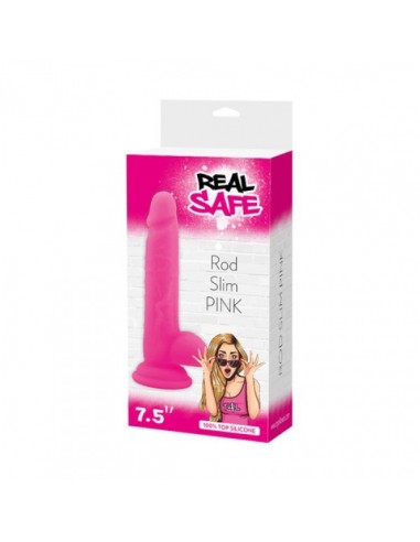 Dildo Fallo Realistico Real Safe Rod Slim Pink - Dilda realistyczne - 2