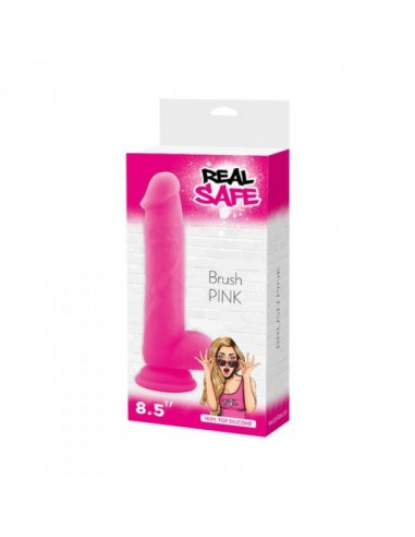 Dildo Fallo Realistico Real Safe Brush Pink - Dilda realistyczne - 2