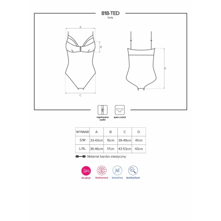 Bielizna erotyczna 818-TED-1 body S/M - 7