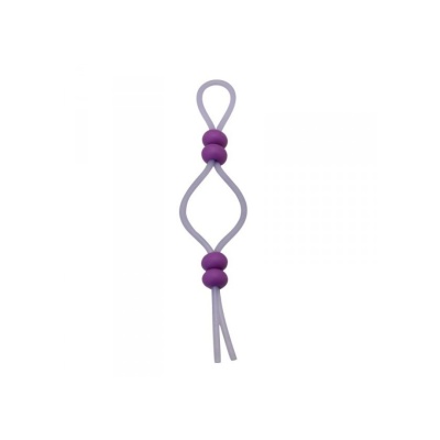 Regulowany pierścień erekcyjny Fully Adjustable Cock Ring – silikonowa pętla z koralikami - 1