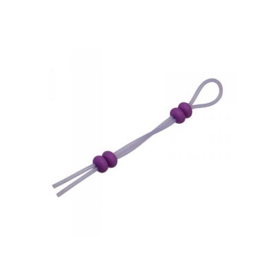 Regulowany pierścień erekcyjny Fully Adjustable Cock Ring – silikonowa pętla z koralikami - 1 2
