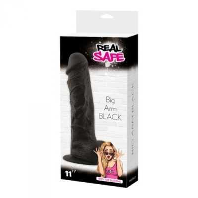 Dildo Realistyczne Real Safe Big Arm 27,5 cm Czarny - 1 2
