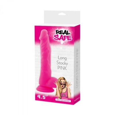 Dildo Realistyczne Real Safe Long Stocky 23,5 cm Różowy - 1 2