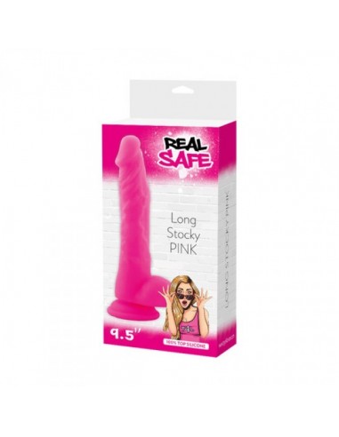 Dildo Fallo Realistico Real Safe Long Stocky Pink - Dilda realistyczne - 2