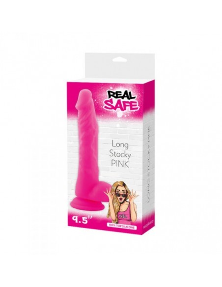 Dildo Fallo Realistico Real Safe Long Stocky Pink - Dilda realistyczne - 2