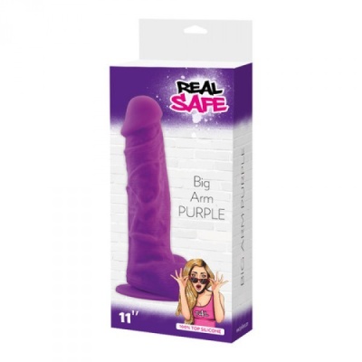 Dildo Realistyczne Big Arm Purple 27,5 cm Silikon Przyssawka - 1 2