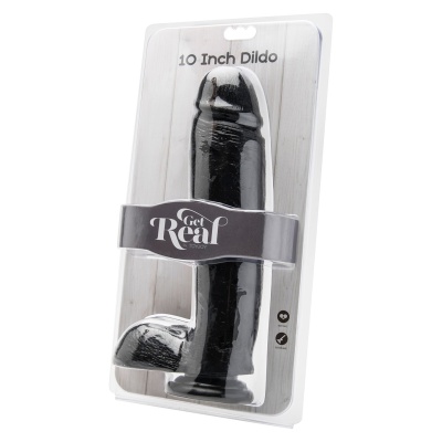 Dildo Get Real 25,5 cm z realistycznym żyłowaniem i jądrami - 1 2