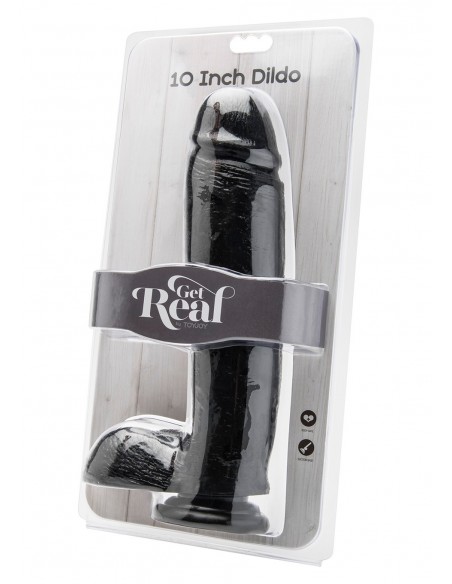 Duże Dildo z Jądrami Cock 10 Inch Balls Black - Dilda realistyczne - 2