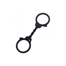 Kajdanki Ergonomiczne Realistic Handcuffs – Silikon, Czarny - 1