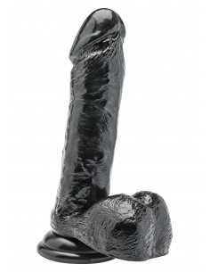 Dildo Cock 7 Inch W/ Balls Black - Dilda realistyczne - 1