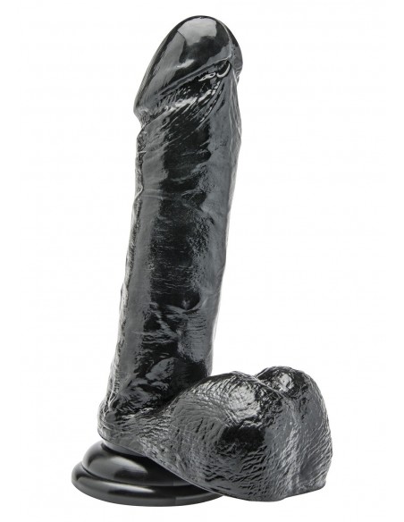 Dildo Cock 7 Inch W/ Balls Black - Dilda realistyczne - 1