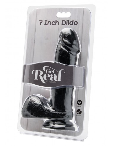Dildo Cock 7 Inch W/ Balls Black - Dilda realistyczne - 2