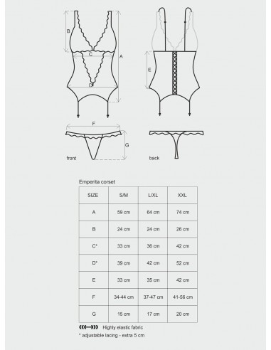 Zestaw Emperita Gorset I Stringi - Komplety bielizny erotycznej - 3