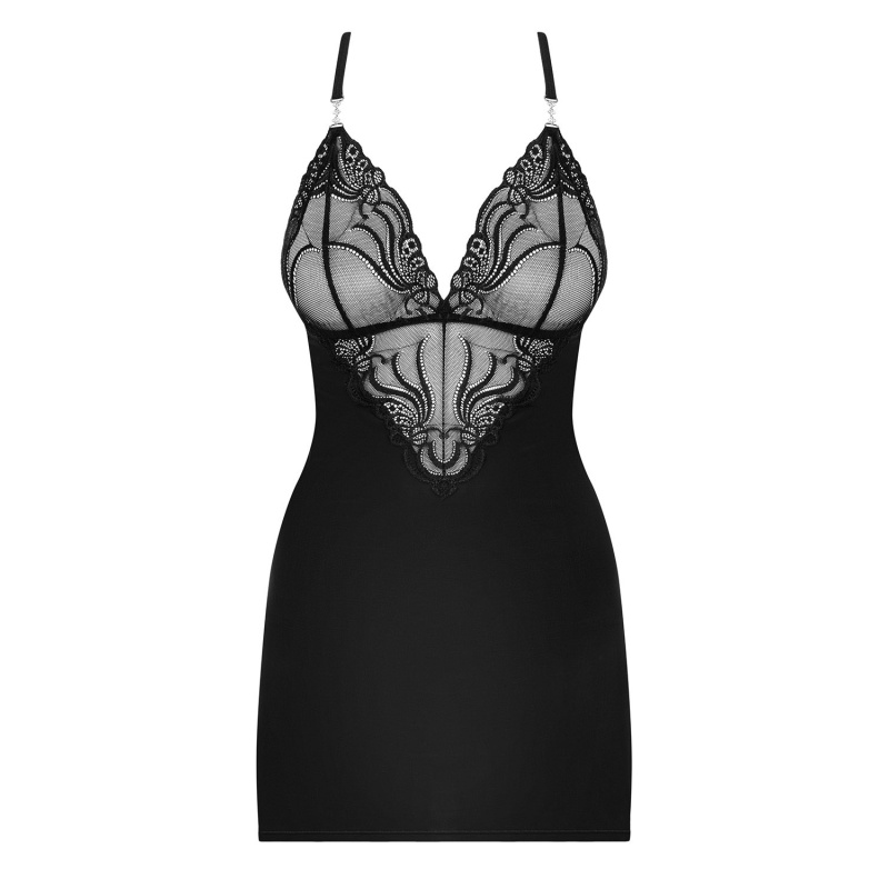 Bielizna Nocna 828-Che-1 Koszulka I Stringi - 5