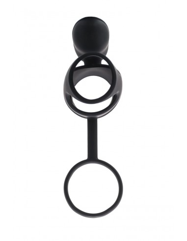 Pierścień na Penisa Wibrujący Czarny Sleeve With Bullet - Pierścienie erekcyjne wibrujące - 3