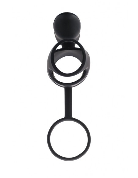 Pierścień na Penisa Wibrujący Czarny Sleeve With Bullet - Pierścienie erekcyjne wibrujące - 3