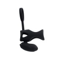 Pierścień erekcyjny z wibracją Black & Red - silikonowa nakładka ze stymulatorem łechtaczki, 14,5 cm - 4