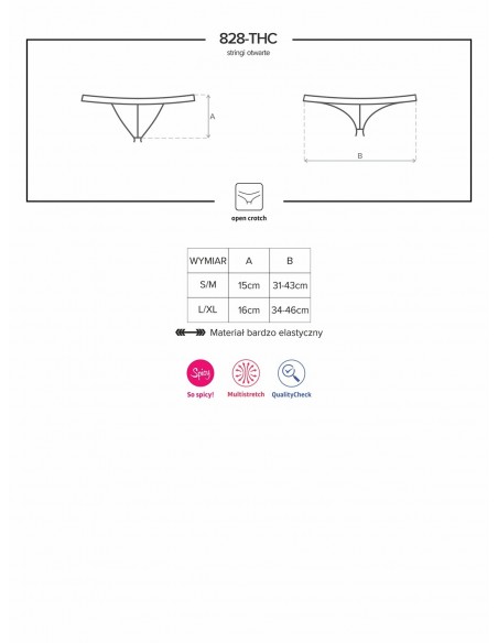 Stringi Otwarte 828-Thc-1 S/M - Stringi - 9