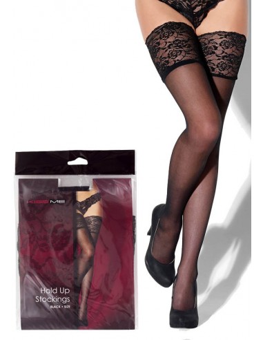 Pończochy Czarne S/M ""Kiss Me"" - Pończochy - 2