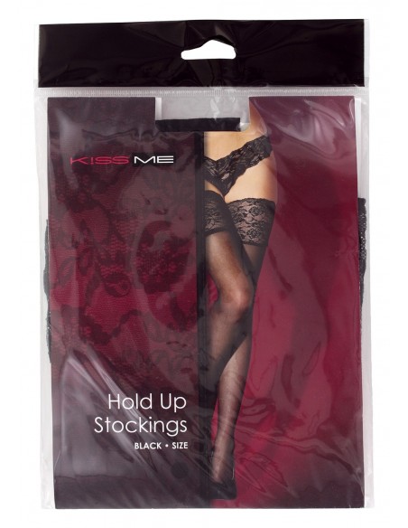 Pończochy Czarne S/M ""Kiss Me"" - Pończochy - 3