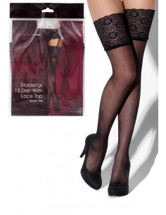 Pończochy Białe S/M ""Kiss Me"" - Pończochy - 1