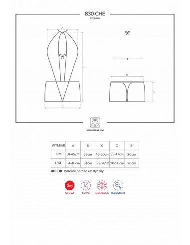 Bielizna Nocna 830-Che-1 Koszulka I Stringi L/Xl - Koszule nocne - 8